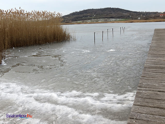 Tihany Belső-tó jeges 