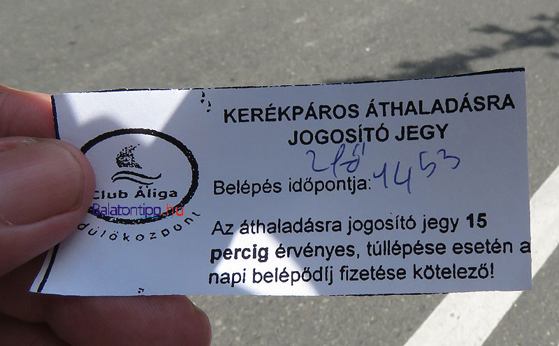Cub Aliga - áthaladási jogosítvány bicikliseknek