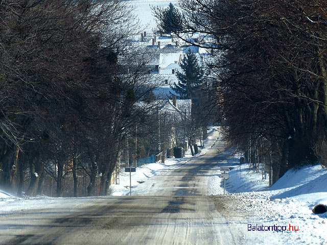 Balaton-felvidék Tihany havazás hó 2014 Barnagi utca