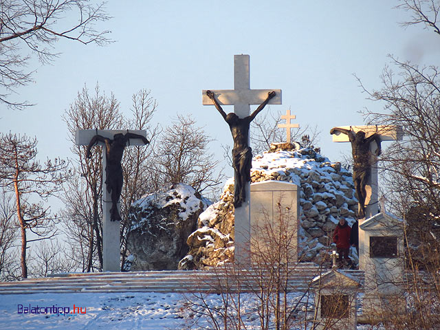 Balaton-felvidék Tihany havazás hó 2014 Tihany nagykálvária