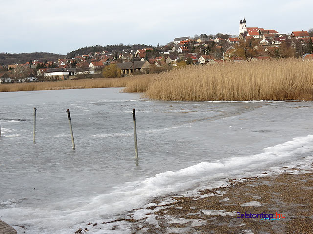 Tihany Belső-tó jeges 