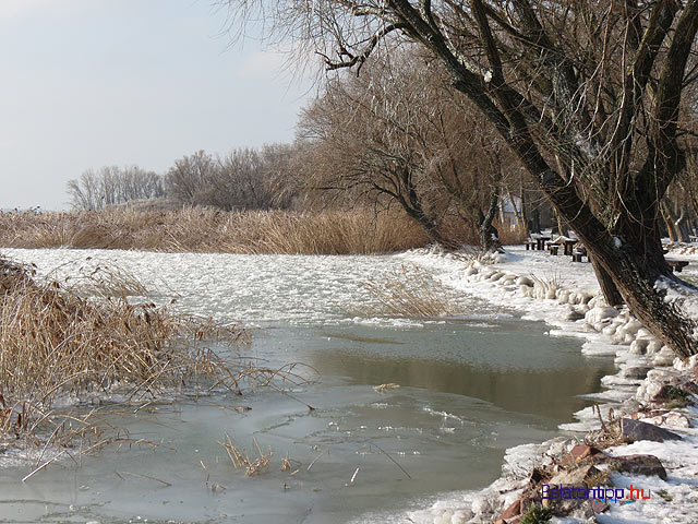 Balatongyörök jeges Balaton