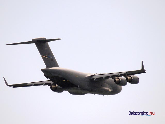 Big Mac - Boeing C-17 Globmaster III teherszállítórepülő a Balaton felett