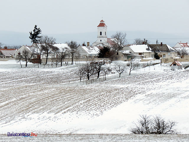 Balaton-felvidék Nagyvázsony Nemesleányfalu hóhelyzet 2013