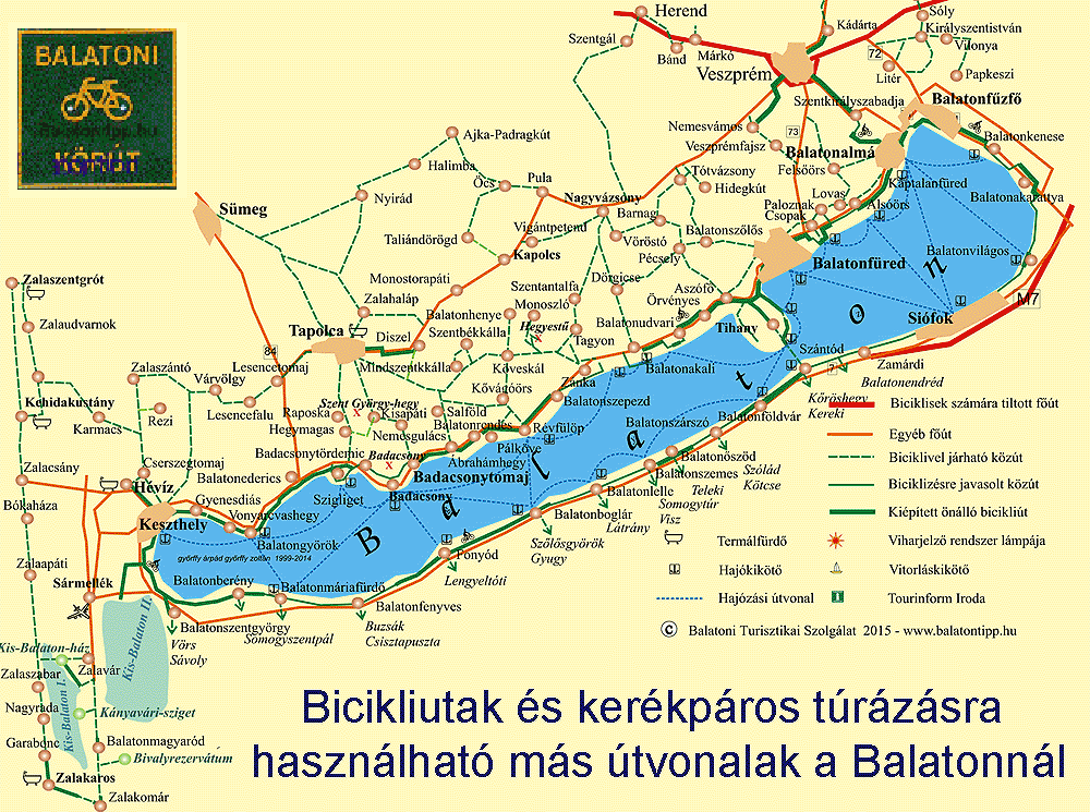Balatoni Bringakörút térképe