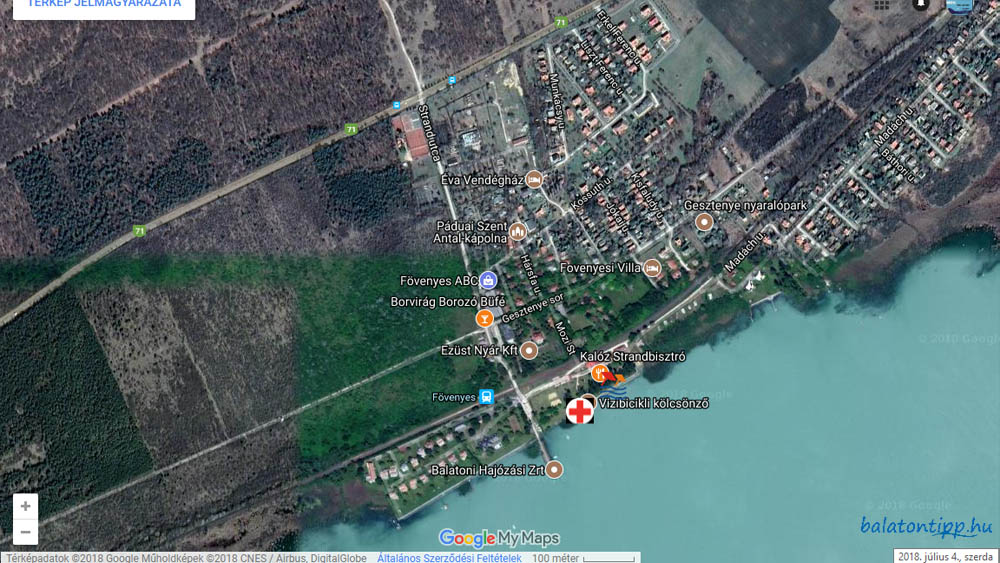 fövenyes térkép Balatonudvari Fovenyesi Strand Balatontipp fövenyes térkép