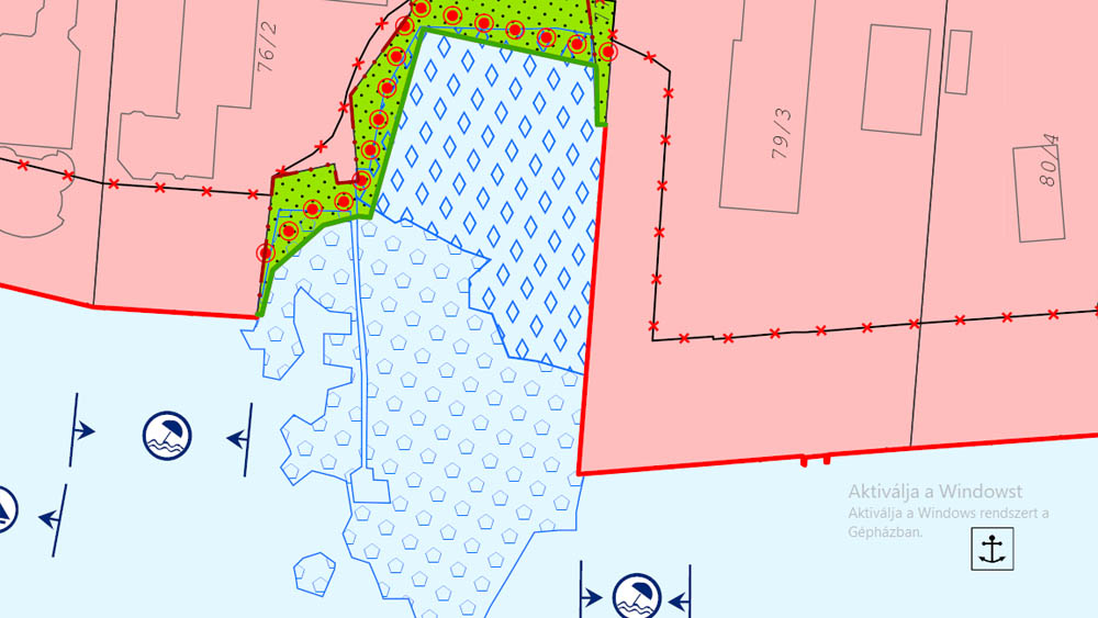 Balaton vízparti területei közcélú területfelhasználási terve érintett füredi részlete - Lechner Kft.
