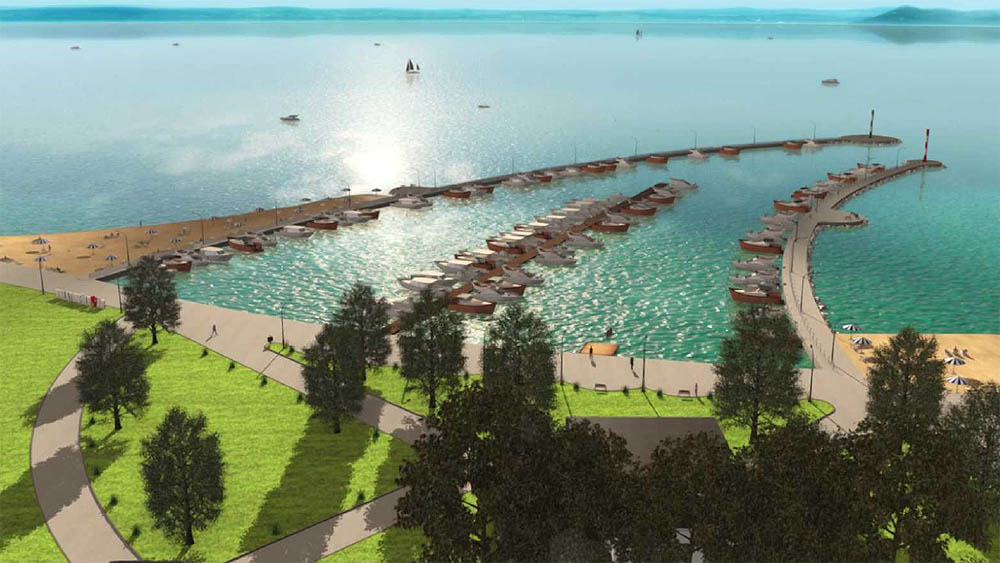 Balatonföldvár Nyugati Kikötő látványterve