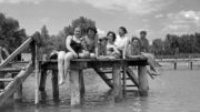 Strandolók - Balatonalmádi, Wesselényi strand 1957 - Fotó: Fortepan.hu - Album27